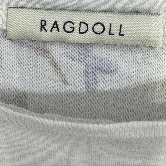 Ragdoll LA Floral Puff Sleeve Tee Shirt M - Picture 5 of 7